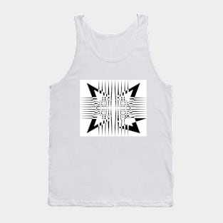 Geometric explosion black and white Tank Top